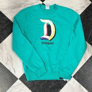 New Disneyland Teal Crewneck Sweater
